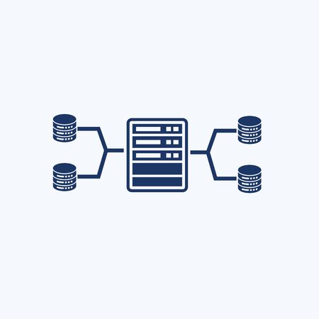 Database network icon vector designのイラスト素材