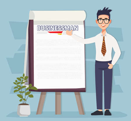 Businessman character concept vector designのイラスト素材