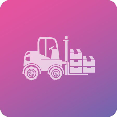 Forklift truck icon stock vector illustration flat design isolated on white background