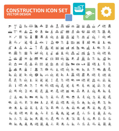 Construction icons set.Vector illustration.のイラスト素材