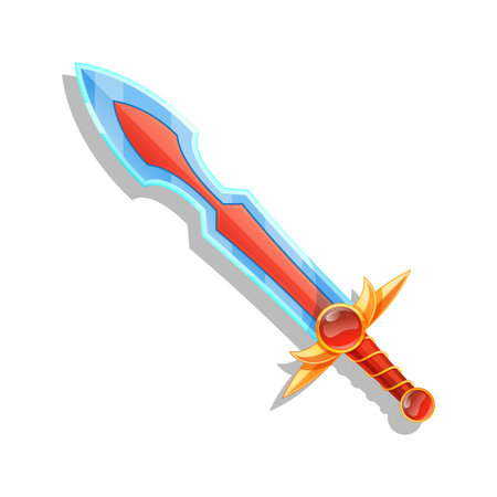 Cartoon game sword isolated.のイラスト素材