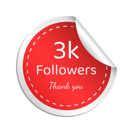 3K followers thank you post Sticker.のイラスト素材