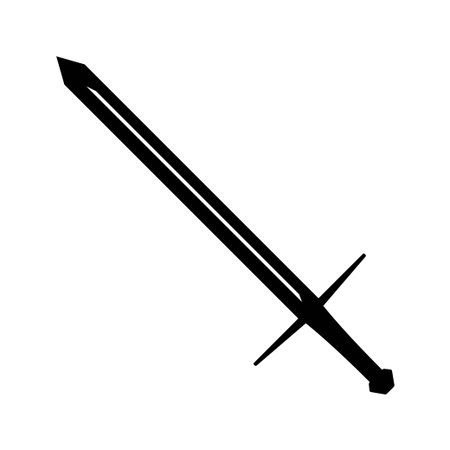Fantasy Cartoon game sword isolated. Vector illustration.のイラスト素材