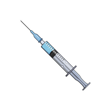 syringe vector isolated on white backgroundのイラスト素材