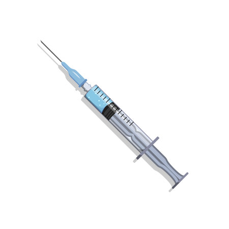 syringe vector isolated on white backgroundのイラスト素材