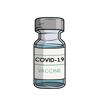 vaccine covid-19 vector isolated on white backgroundのイラスト素材