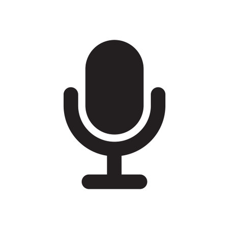 Microphone icon isolated on white backgroundのイラスト素材