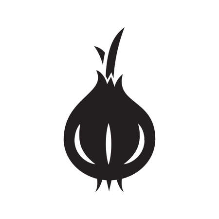 onion icon vector isolated on white background.のイラスト素材