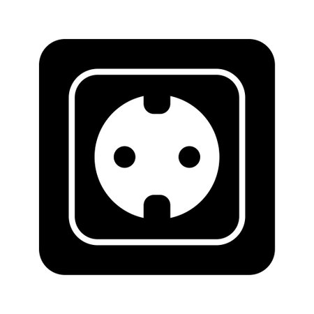 power socket vector isolated on whie background.のイラスト素材