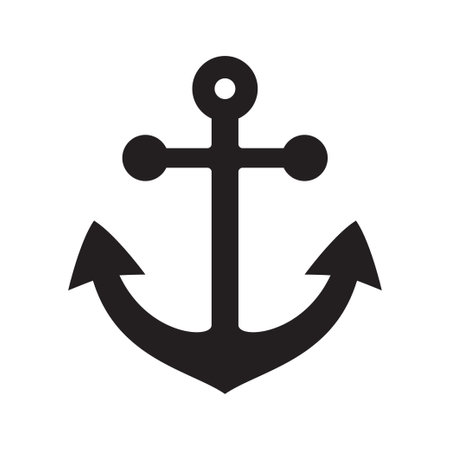 anchor vector icon siolated on white backgroundのイラスト素材
