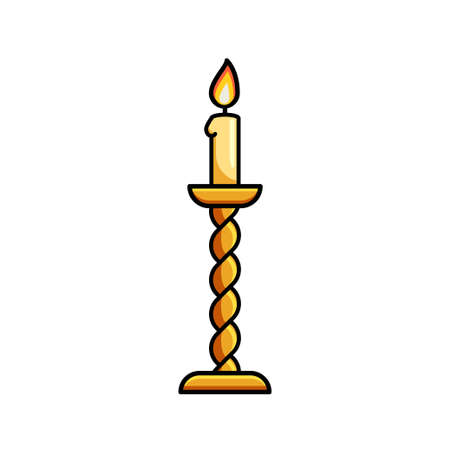 candle icon vector isolated on white backgroundのイラスト素材