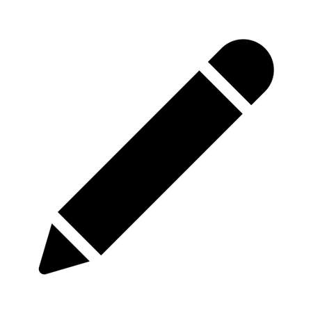 pencil icon vector isolated on white backgroundのイラスト素材