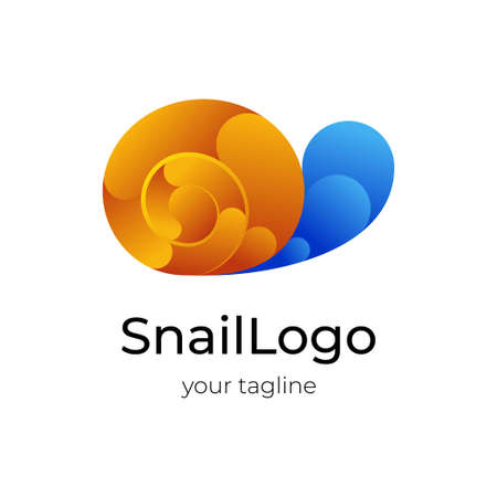 snail logo template design vectorのイラスト素材