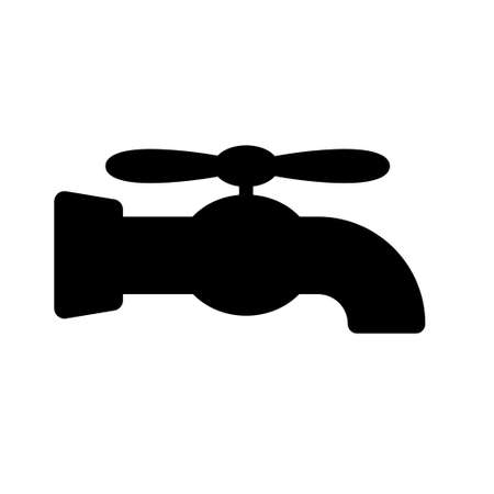 faucet vector icon isolated on white backgroundのイラスト素材