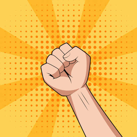 Human hand Up Proletarian Revolution vectorのイラスト素材