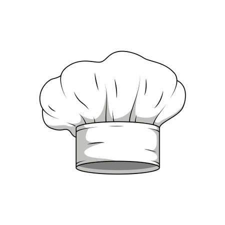 chef hat vector isolated on white backgroundのイラスト素材