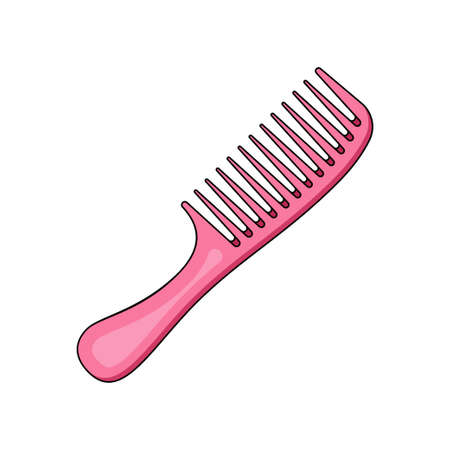 vector comb isolated on white backgroundのイラスト素材