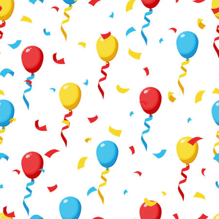 seamless pattern with balloon pattern. background image vector.のイラスト素材