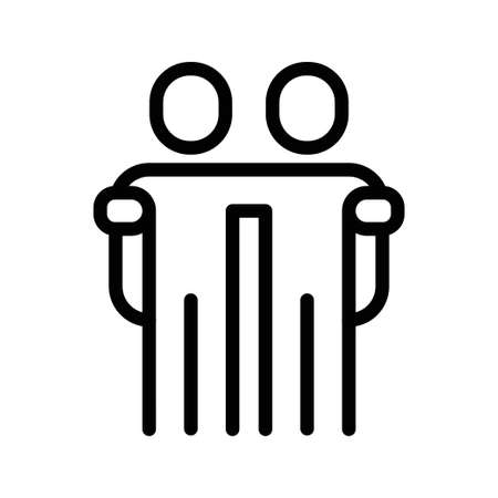 isolated friendship icon on white backgroundのイラスト素材