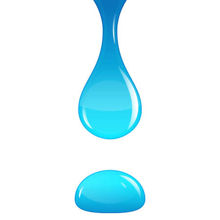 vector water drop isolated on white backgroundのイラスト素材