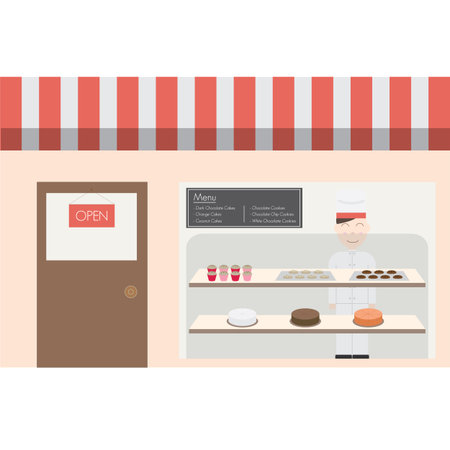 Bakery hose cafe and bistroのイラスト素材