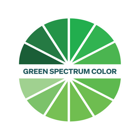 Green color vector icon for web and mobile design. Vector illustration. Spectrum of green for inspiration in our design. Green color elementsのイラスト素材
