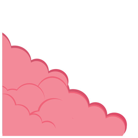 pink cloud icon image vector illustration design  pink and white colorのイラスト素材