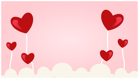 Valentine's day background with red hearts. Vector illustration. Valentines day vector illustration design elementのイラスト素材