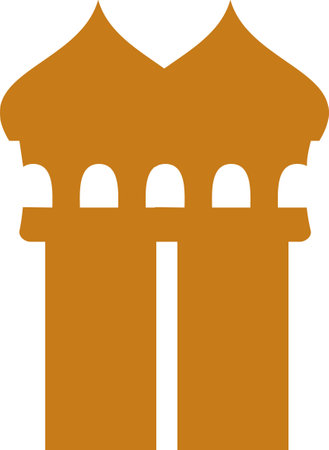 Vector illustration of Taj Mahal in Agra, Uttar Pradesh, India. Illustration of a prayer room icon, simple mosque. Graphic design elements with a religious theme. Islamic ornamentのイラスト素材