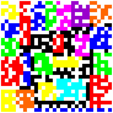 Abstract background with colorful pixel pattern. Vector illustration. Eps 10. Simple pixelation background abstract illustration in flat style. Graphic design template elements.のイラスト素材