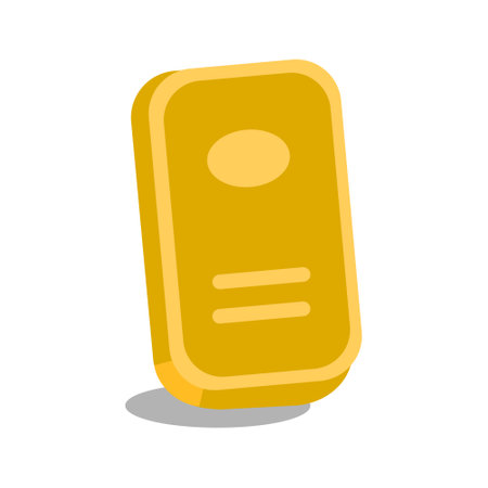 Gold bullion flat icon. Gold bar icon in isometric 3d style on a white background. Element graphic icon design with gold bar theme as a symbol of luxury and wealth.のイラスト素材