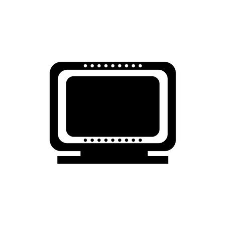 tv icon design symbol  for website and mobile application. silhouette illustration of monitor screen. design illustration elements with broadcasting and digital media themeのイラスト素材