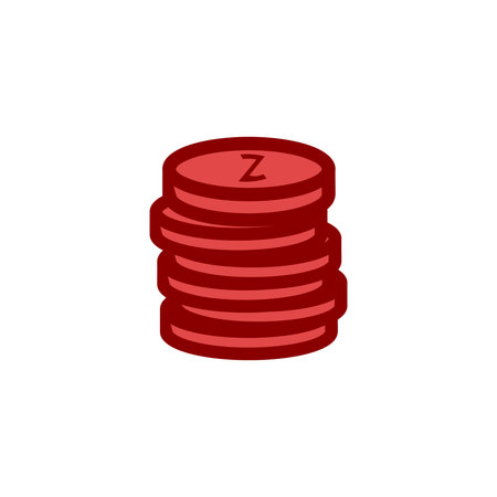 Coins icon in flat style. Money illustration on white isolated background. Coin business concept. ...