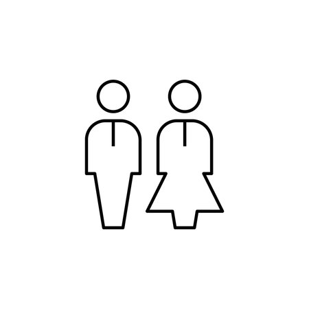 Man and woman icon. Male and female sign. Avatar icon illustration in flat style. Simple icon in flat style. Graphic design template elements with a technology themeのイラスト素材