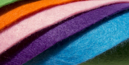 Background of felt in different colorsの写真素材