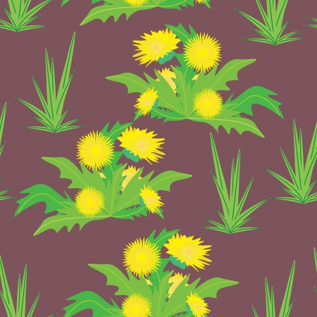 Yellow flowers - seamless patternのイラスト素材