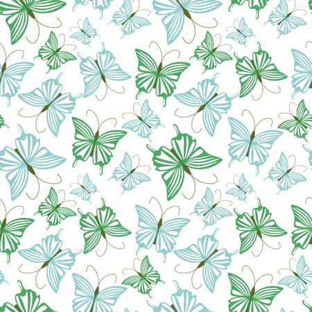 butterfly- seamless patternのイラスト素材