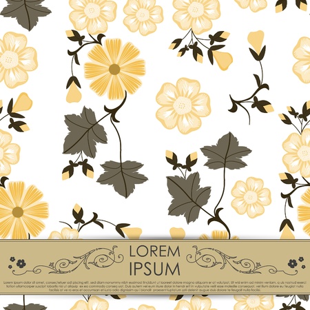 Floral cardのイラスト素材