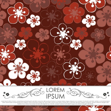 Floral cardのイラスト素材