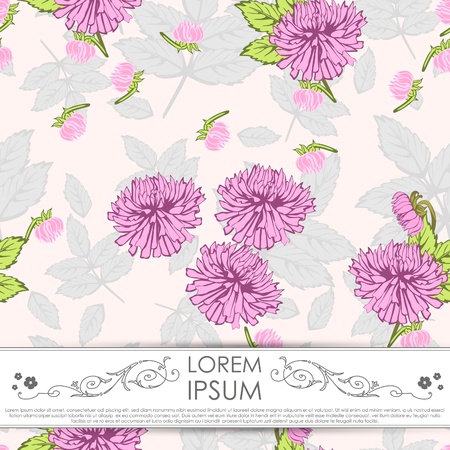 Card with flowersのイラスト素材
