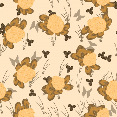 Floral - seamless patternのイラスト素材