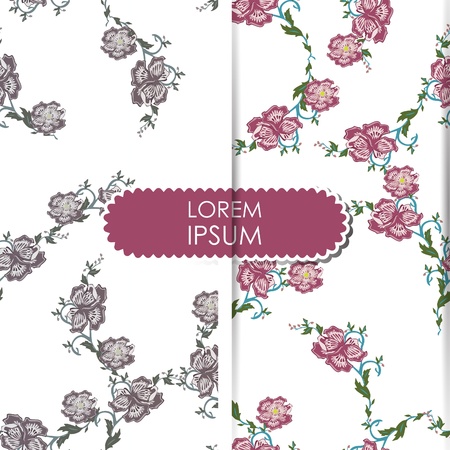 Floral cardのイラスト素材