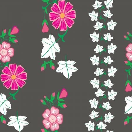  flowers - seamless patternのイラスト素材