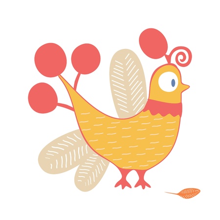 Cartoon chickenのイラスト素材