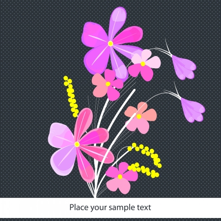 Floral cardのイラスト素材