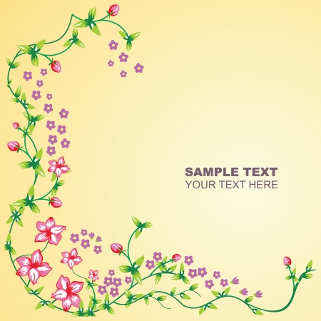 Floral cardのイラスト素材