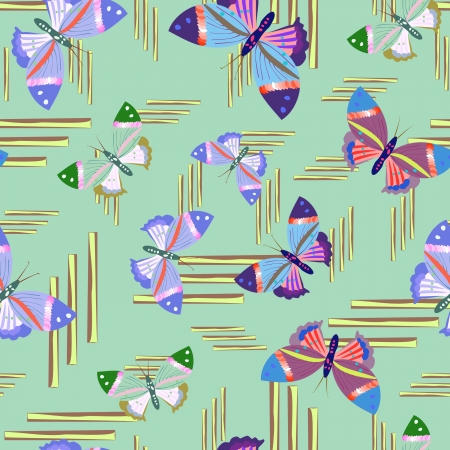 Butterfly - seamless patternのイラスト素材