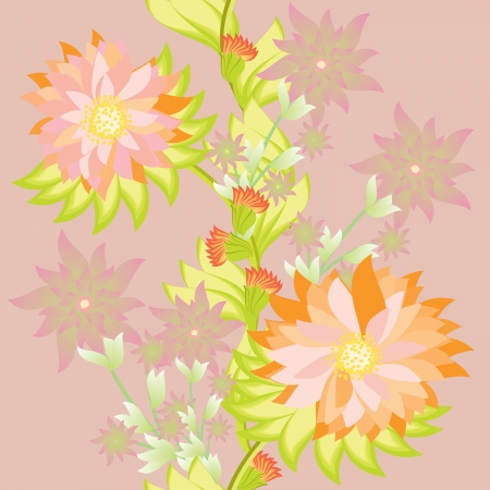 Floral cardのイラスト素材