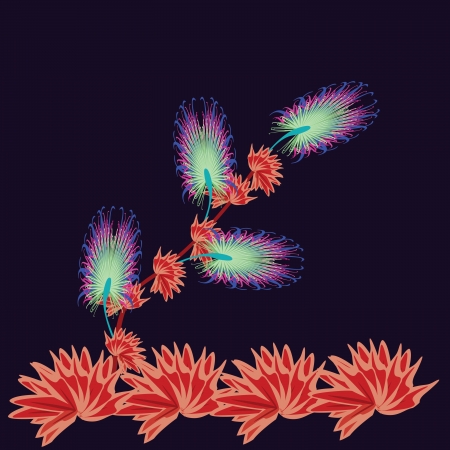 Floral cardのイラスト素材