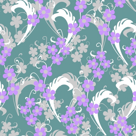 Flower- seamless pattern, vector illustration のイラスト素材